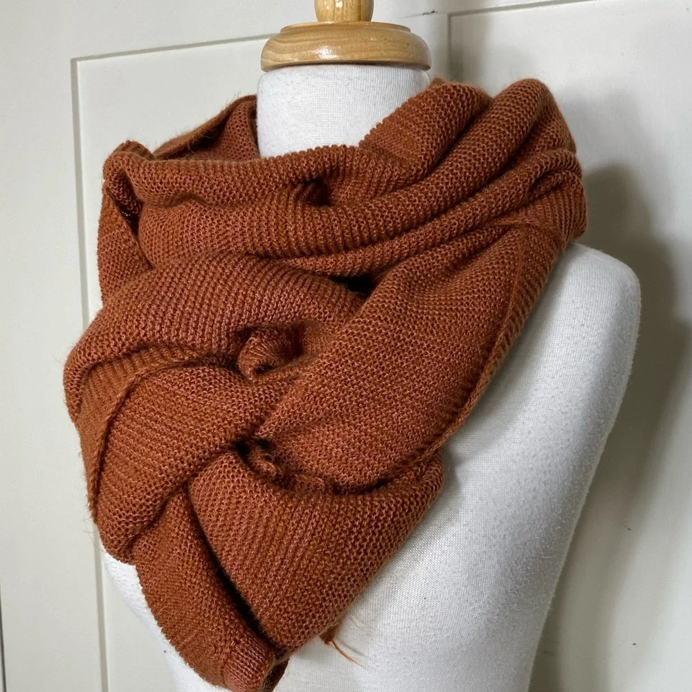 Prana Elle Knit Burnt Orange Fall Winter Knit Scarf STYLE#U63190698